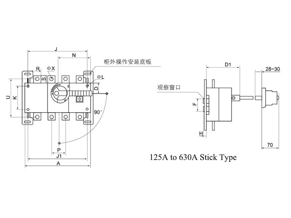 3 Phase 200 Amp Non Fused Disconnect Switch